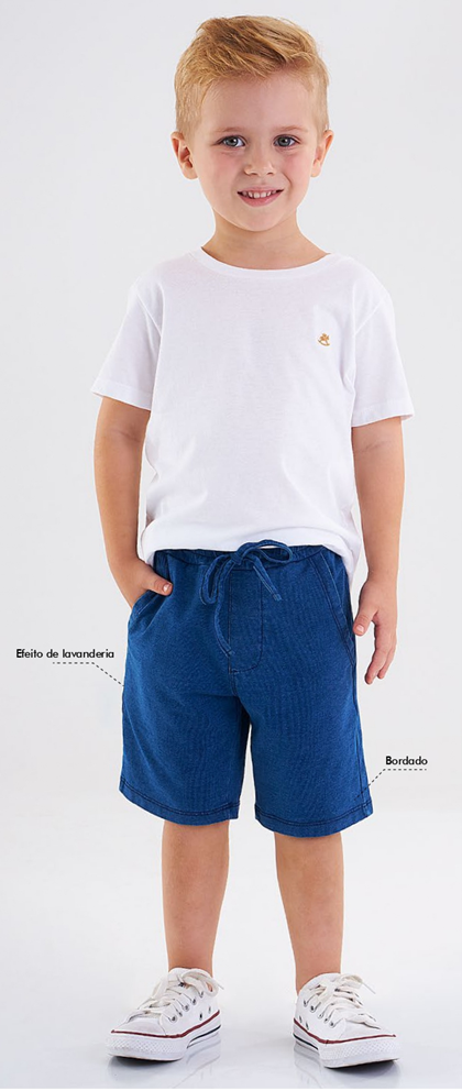 BERMUDAS JEANS AZUL ESCURO