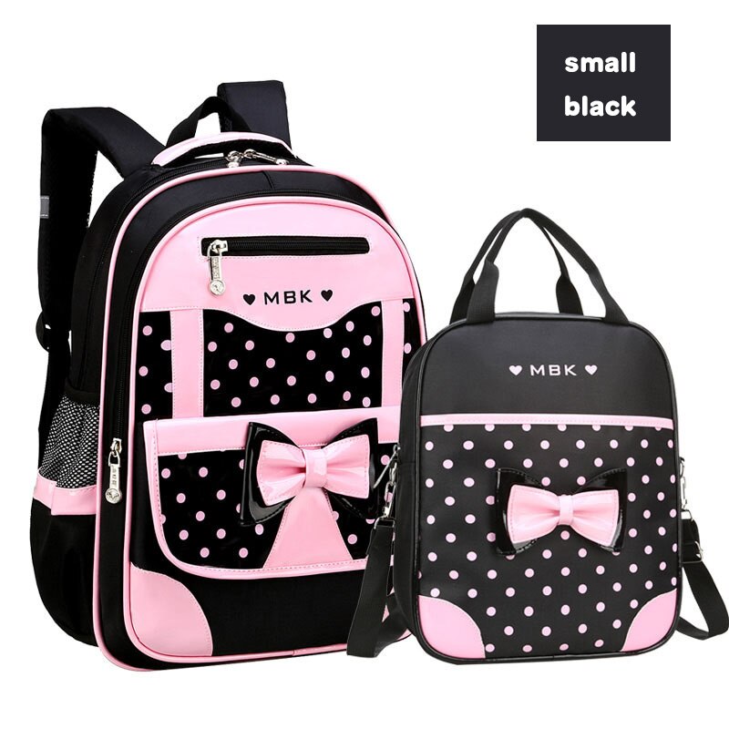 Novas mochilas escolares para crianças, conjunto de mochila infantil com laço fofo, mochila para escola primária, mochila escolar Mochila infantil