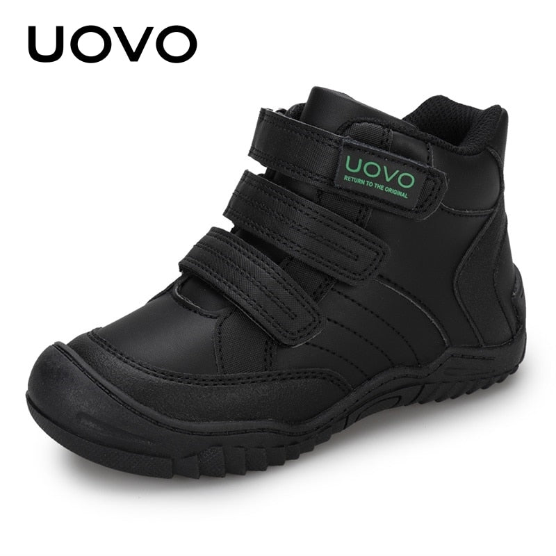 UOVO New Arrival School Shoes Mid-Calf Boys Hiking Fashion Sport Outdoor Children Casual Sneakers Size #26-36