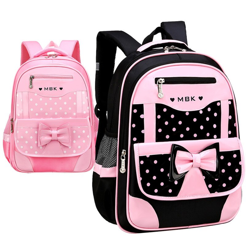 Novas mochilas escolares para crianças, conjunto de mochila infantil com laço fofo, mochila para escola primária, mochila escolar Mochila infantil