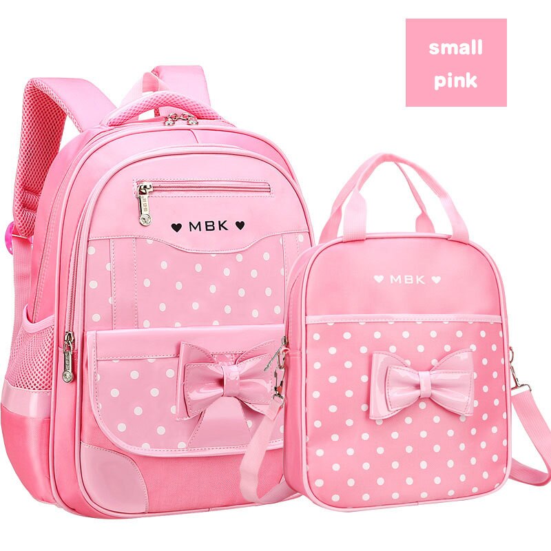 Novas mochilas escolares para crianças, conjunto de mochila infantil com laço fofo, mochila para escola primária, mochila escolar Mochila infantil