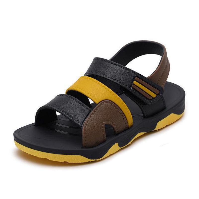 Sapatos infantis verão meninos, sandália masculina de estudante, borracha antiderrapante importada. Sapatos infantis sapatilha, sandália infantil graciosa em várias cores.